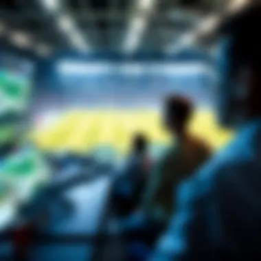 Future of Technology in Sports Viewing A futuristic representation of technology in sports viewing